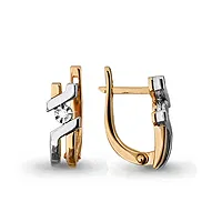 940635к Серьги из Золота с бриллиантами из коллекции "Иллюзия"