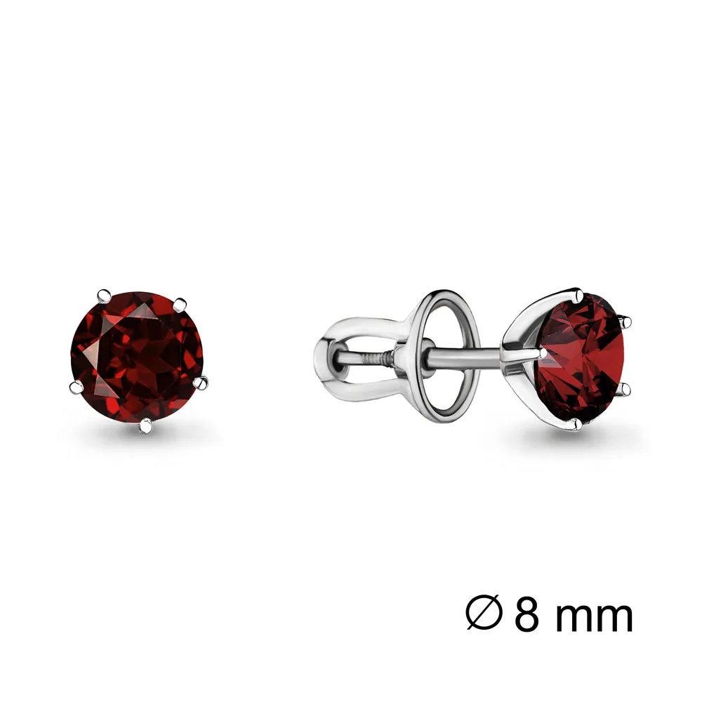 4404003 Серьги из Серебра с гранатами