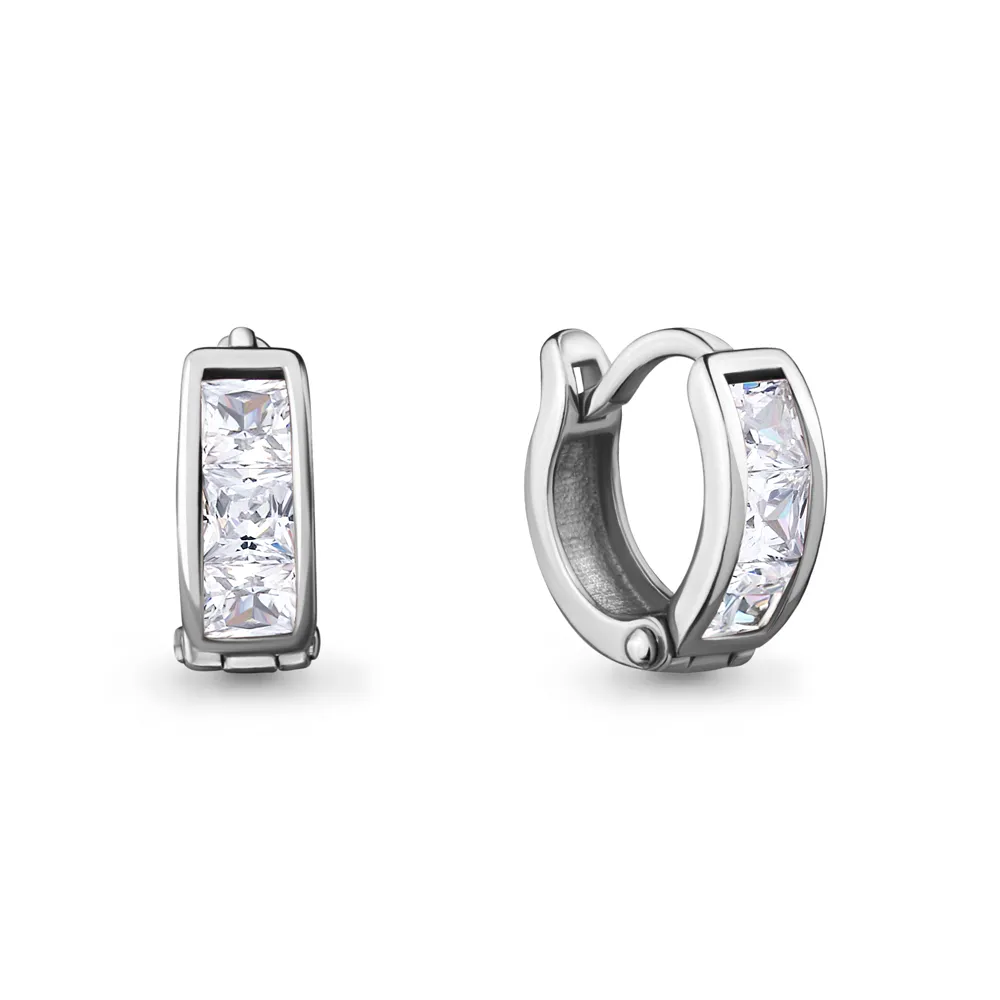 43053А Серьги из Серебра с фианитами