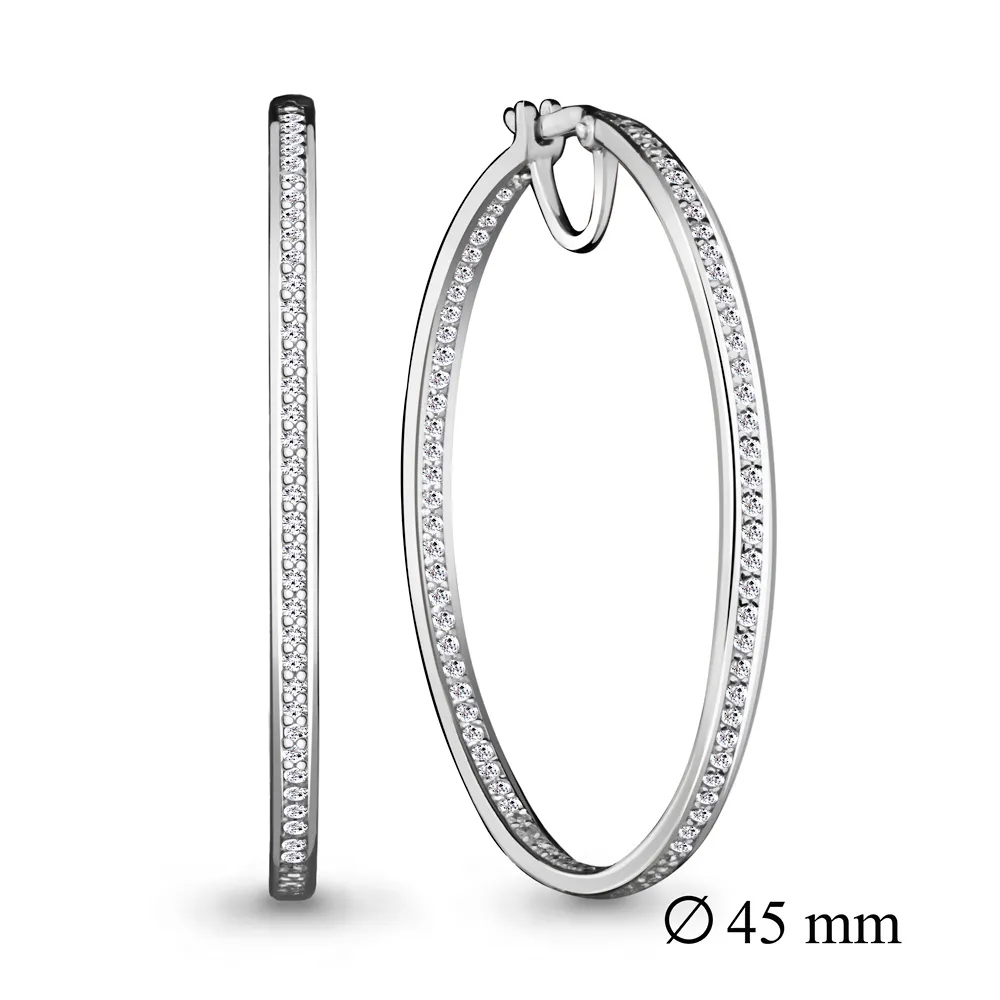 42429А Серьги из Серебра с фианитами