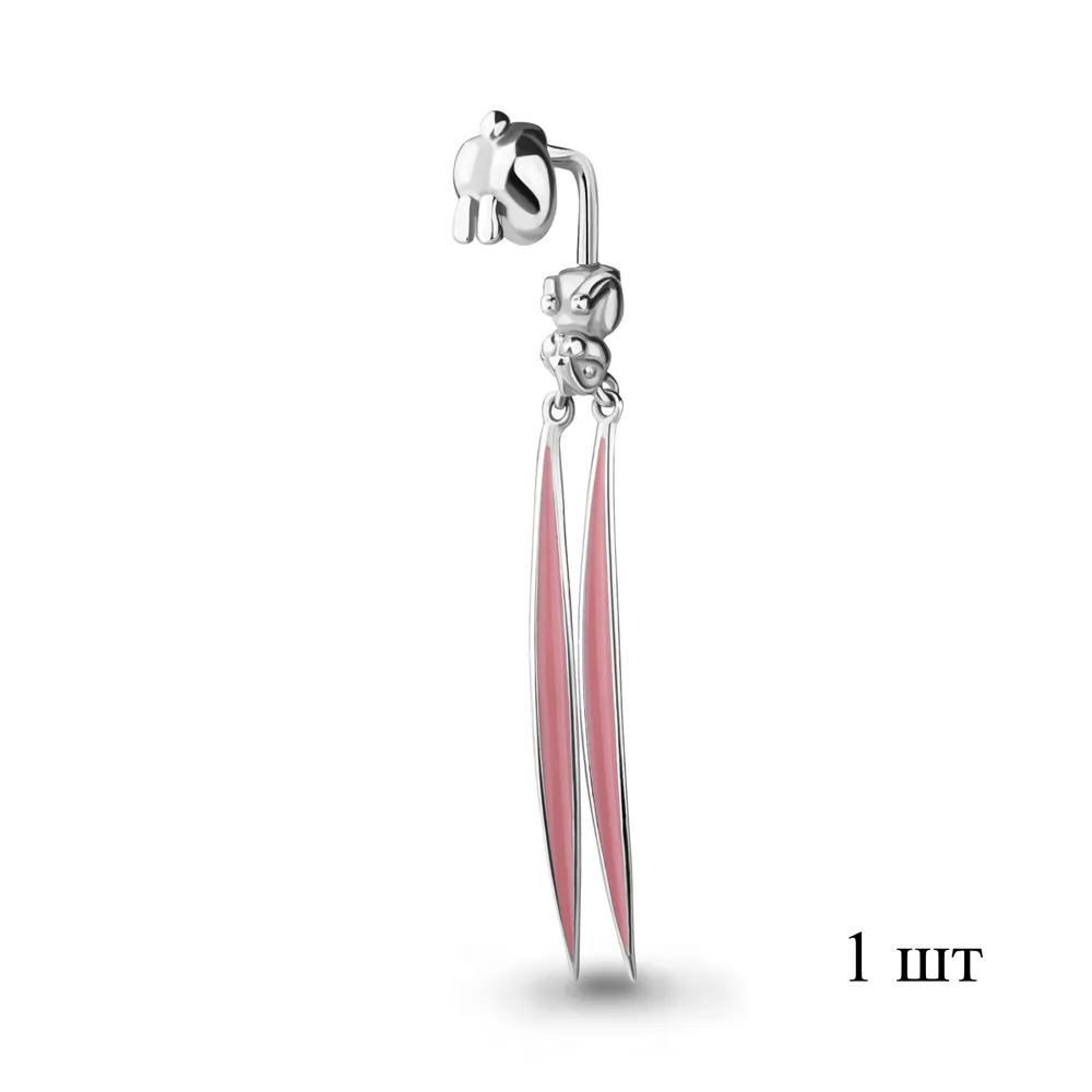 34182 Серьга из Серебра с эмалью