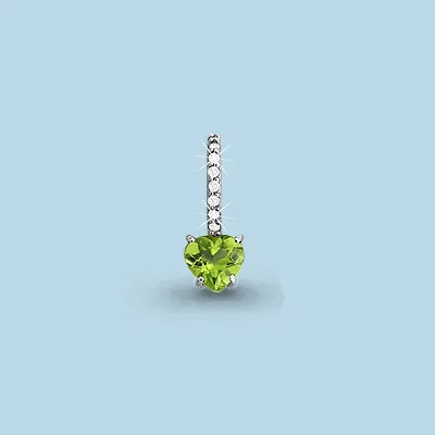 2500507А Подвеска из Серебра с фианитами, хризолитом