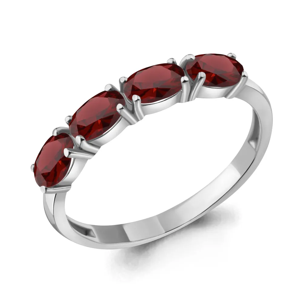 6933103 Кольцо из Серебра с гранатами