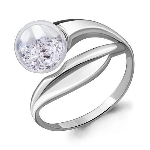 64442 Кольцо из Серебра с стеклом из коллекции "French ball"
