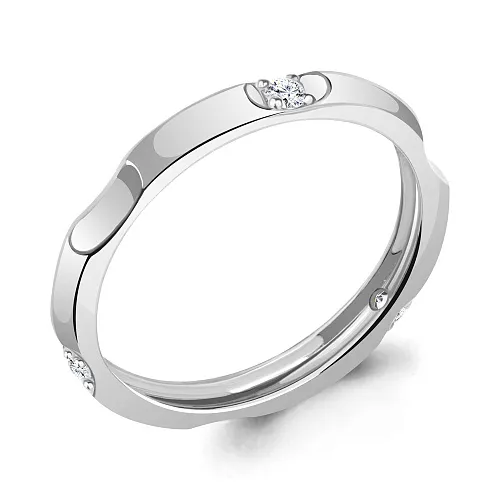 964063 Кольцо из серебра из коллекции "Дежавю"