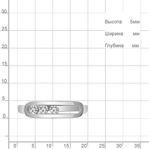 964026 Кольцо из Золота с бриллиантами из коллекции "Дежавю"