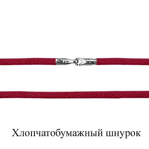 73604Ш Колье из Серебра с шнуром хлопчатобумажным