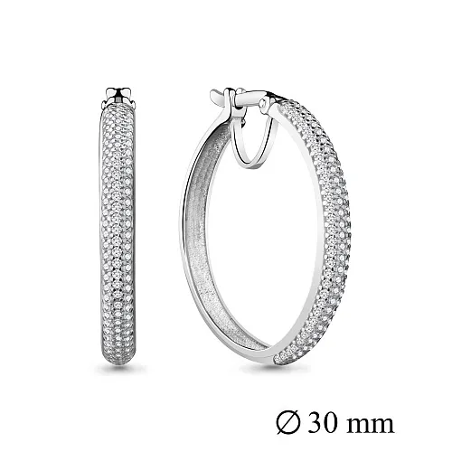 42436А Серьги из Серебра с фианитами