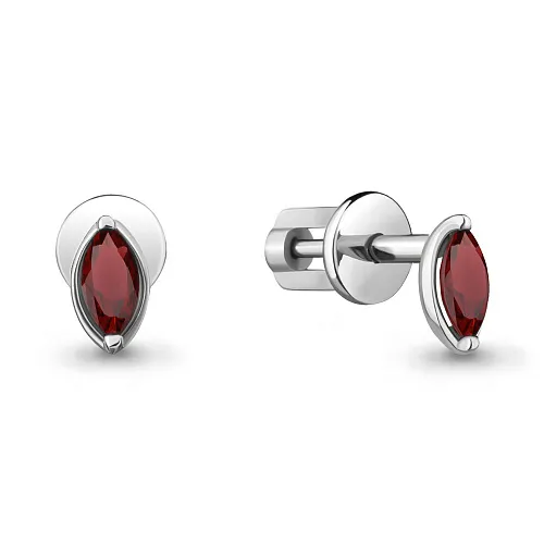4508903 Серьги из Серебра с гранатами