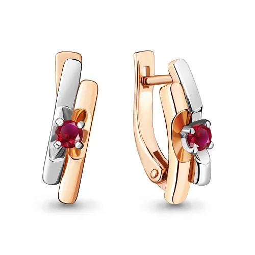 942011к Серьги из Золота с рубинами из коллекции "Darling"