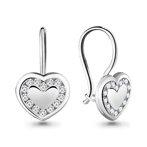 42685А Серьги из Серебра с фианитами из коллекции "Happy"