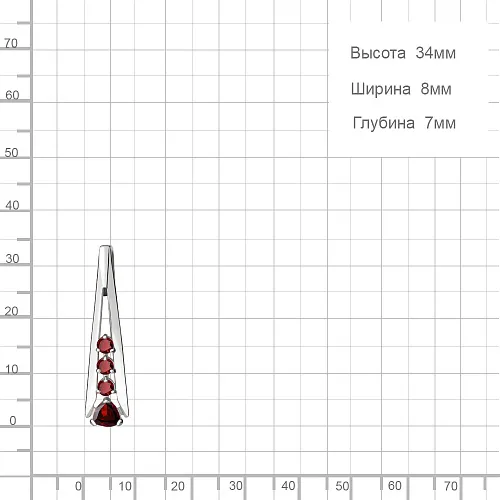 2533503 Подвеска из Серебра с гранатами