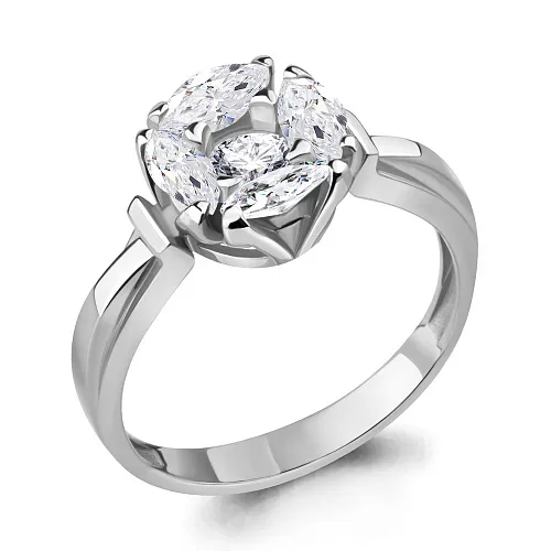 68651 Кольцо из Серебра с фианитами из коллекции "Supreme"
