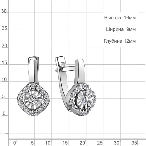 942826А Серьги из Золота с бриллиантами