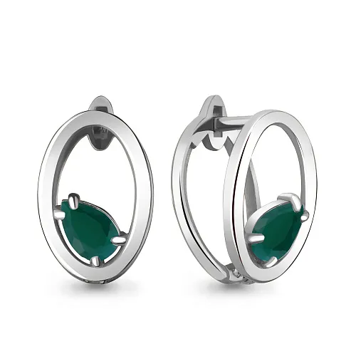 4733409 Серьги из Серебра с агатами из коллекции "Twin"