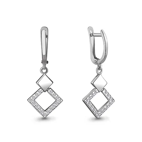 49149А Серьги из Серебра с фианитами