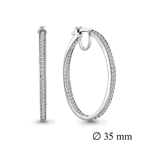 42427А Серьги из Серебра с фианитами