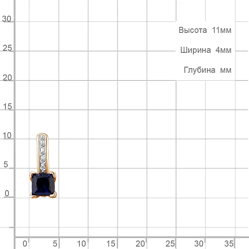 920379Ак Подвеска из Золота с бриллиантами, сапфиром