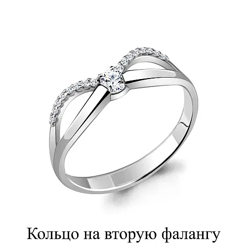 67513А Кольцо из Серебра с фианитами из коллекции "Foxy"
