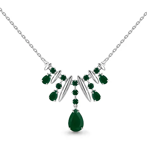7354609 Колье из Серебра с агатами
