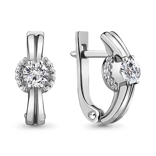 942452А Серьги из Золота с бриллиантами из коллекции "Elegance"