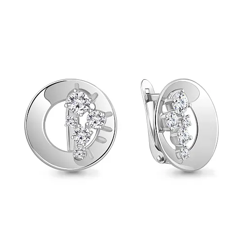 49048А Серьги из Серебра с фианитами