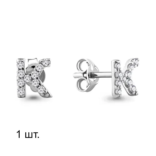 46557А Серьга из Серебра с фианитами