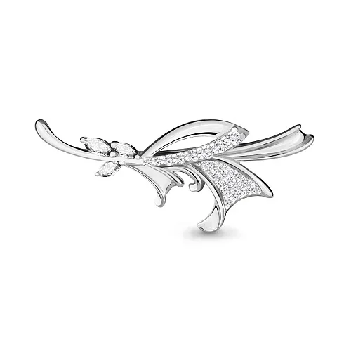 71511А Брошь из Серебра с фианитами