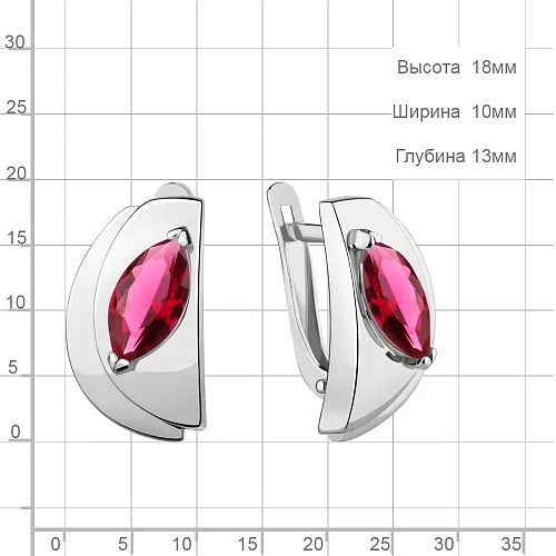 47529604 Серьги из Серебра с нанорубеллитами