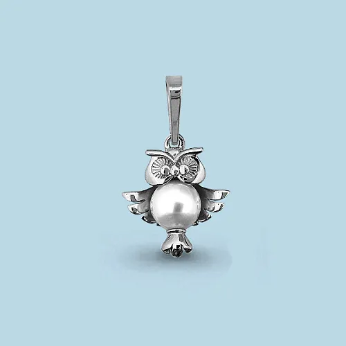 22884 Подвеска из Серебра с культ. жемчугом  ааа