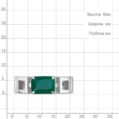 6951609 Кольцо из Серебра с агатом