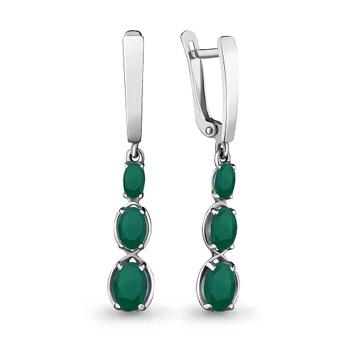4730009 Серьги из Серебра с агатами