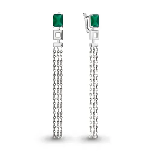 4758709 Серьги из Серебра с агатами