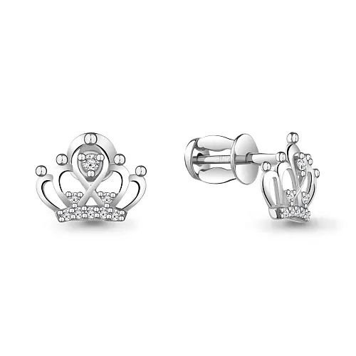 45011А Серьги из Серебра с фианитами
