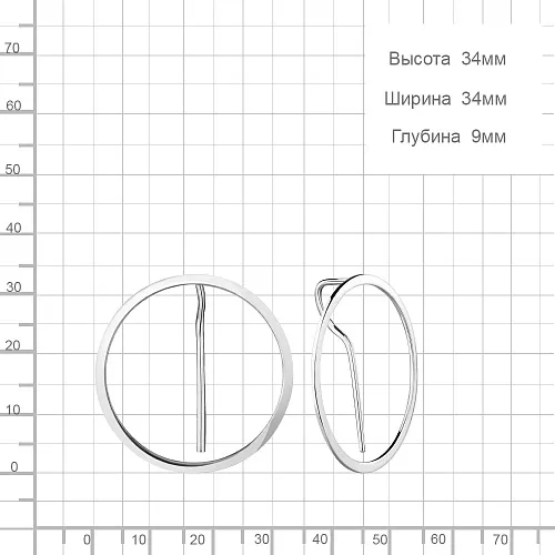36090 Серьги из Серебра из коллекции "Geometry"
