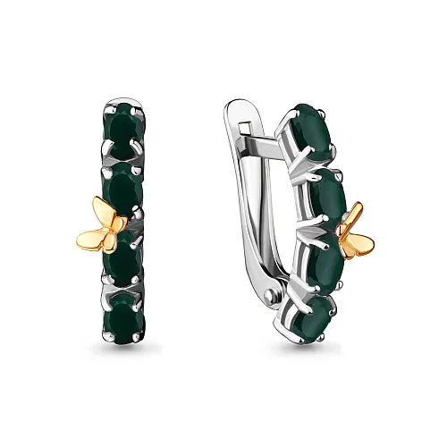 4471209 Серьги из Серебра с агатами