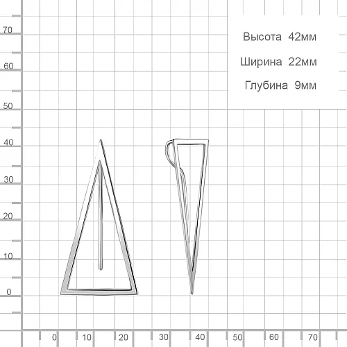 36089 Серьги из Серебра из коллекции "Geometry"