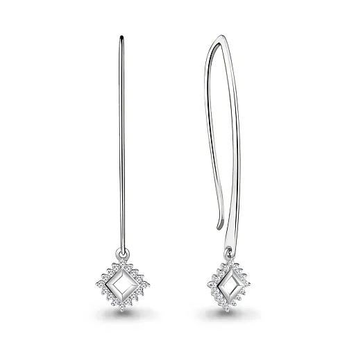 48528А Серьги из Серебра с фианитами