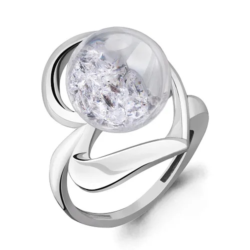 64478 Кольцо из Серебра с стеклом из коллекции "French ball"