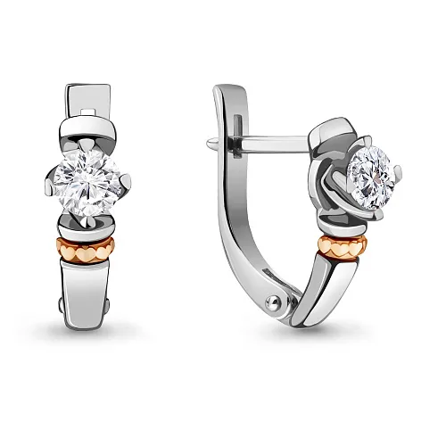 942429к Серьги из Золота с бриллиантами из коллекции "Elegance"