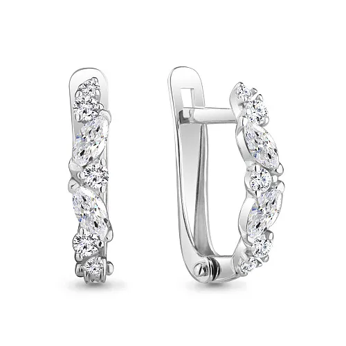 48975 Серьги из Серебра с фианитами