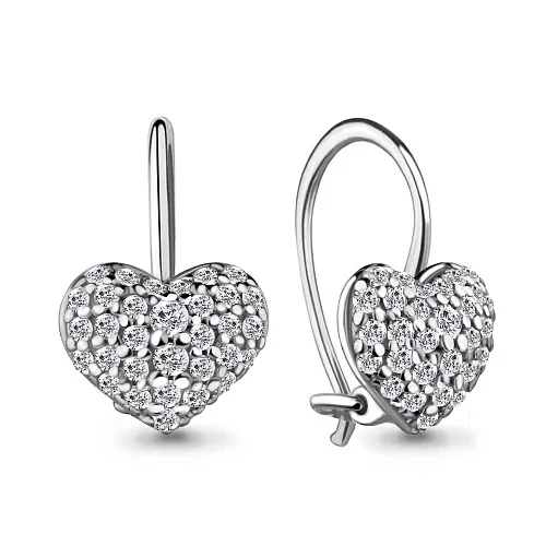 40976А Серьги из Серебра с фианитами из коллекции "Happy"