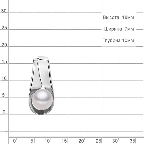 24399 Подвеска из Серебра с имитацией жемчуга