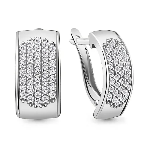 40980А Серьги из Серебра с фианитами