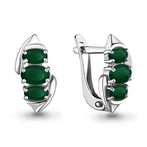 4710609 Серьги из Серебра с агатами