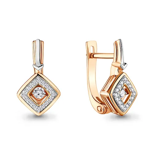 942255Ак Серьги из Золота с бриллиантами из коллекции "Флирт"