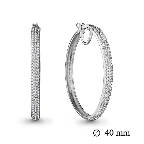 42437А Серьги из Серебра с фианитами