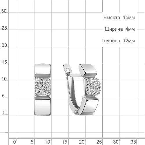 43492 Серьги из Серебра с стёклами