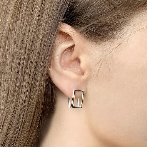 33788 Серьги из Серебра из коллекции "Twin"