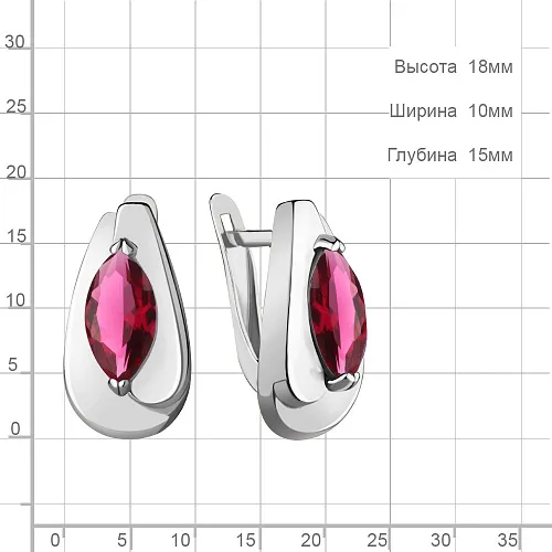 47530604 Серьги из Серебра с нанорубеллитами